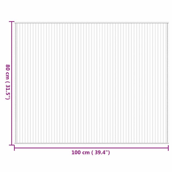 Matta rektangulär naturlig 80x100 cm bambu