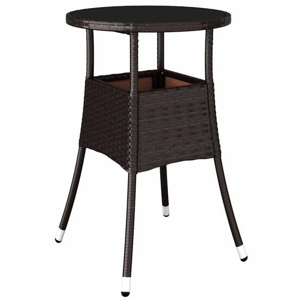 Trädgårdsmöbelset 3 pcs Brun konstrotting