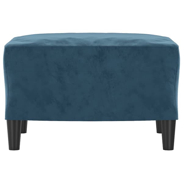 Fotpall blå 60x50x41 cm sammet