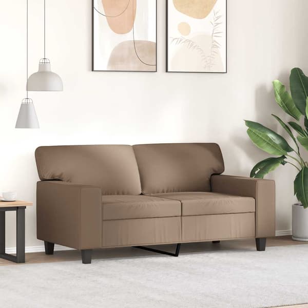 2-sitssoffa cappuccino 120 cm konstläder