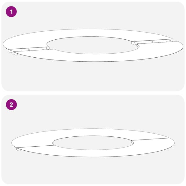 lämplig för Flat trädring Rostig Ø30/60 cm