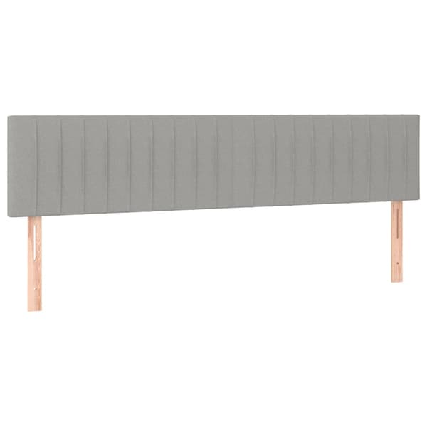 Ramsäng med madrass ljusgrå 180x200 cm tyg