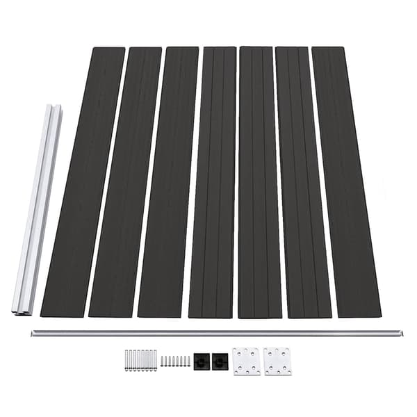Staketpanel WPC 175x146 cm svart