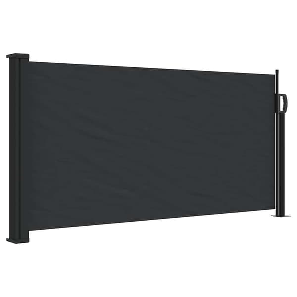 Infällbar sidomarkis svart 100x500 cm