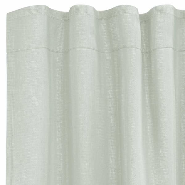 Voile gardiner med stångfickor 2 st ljusgrå