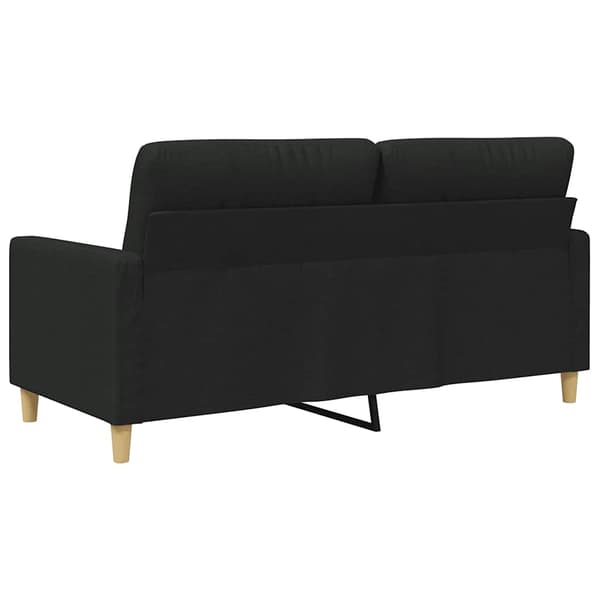 2-sitssoffa svart 140 cm tyg