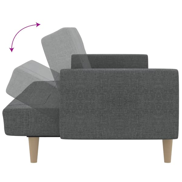 Bäddsoffa 2-sits ljusgrå tyg