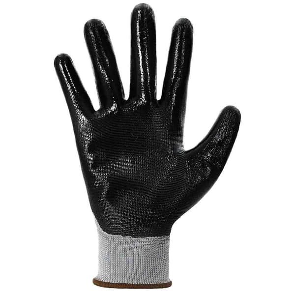 Arbetshandskar 24 pcs Grå och svart 8 / m Polyester