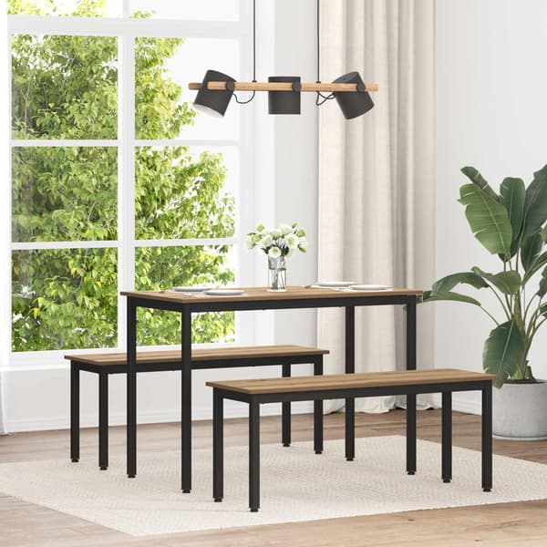 Matbord 110 x 55 x 75 cm METALL Rektangulär