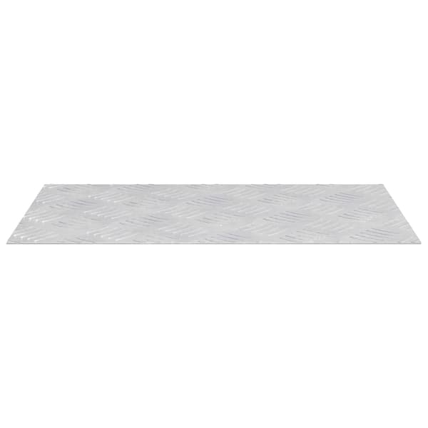 Trappsteg Rektangulär 2 pcs Silver 50 x 30 cm Aluminium