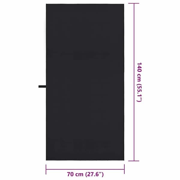 Sporthanddukar 2 pcs Svart 140 x 70 cm Polyester och polyamid