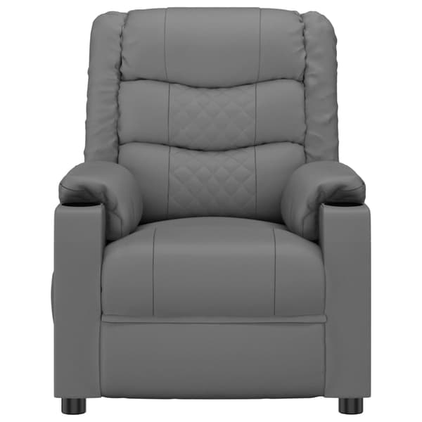 Reclinerfåtölj grå konstläder