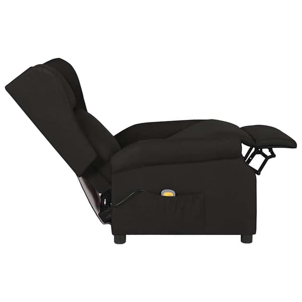 Massagefåtölj svart tyg