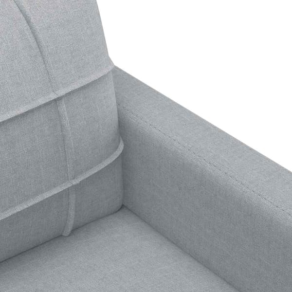 Fåtölj ljusgrå 60 cm tyg