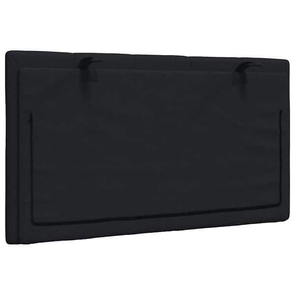 Headboard Cushion "Hanko" Black 80 cm Fabric