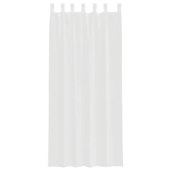 Voile gardiner med öglor 2 st vit 140x245 cm