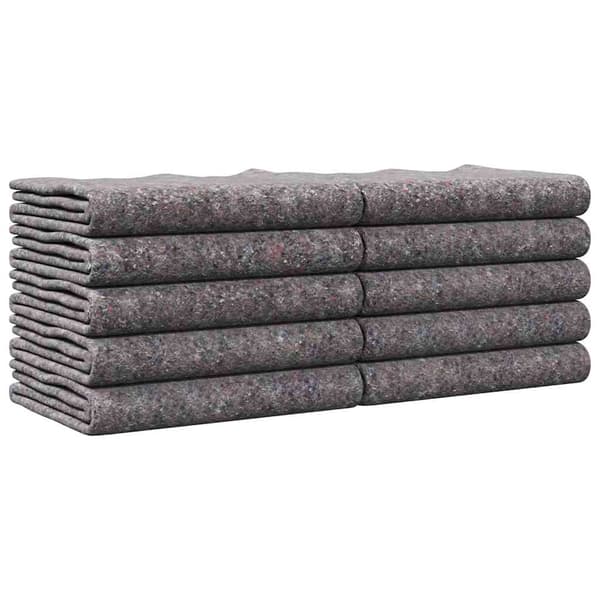 Flyttfiltar 10 pcs Grå 150 x 200 cm tyg