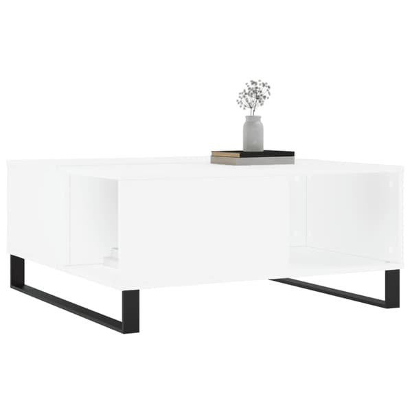 Soffbord vit 80x80x36,5 cm konstruerat trä