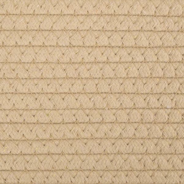 Förvaringskorg beige och vit Ø40x25 cm bomull