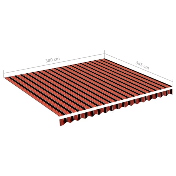 Ersättningstyg för markis orange och brun 4x3,5 m polyester