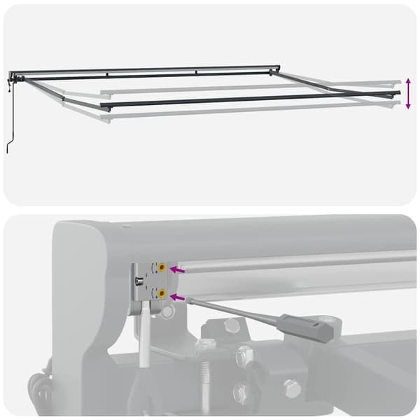 Markisram Justerbar Antracit 4,5 × 3 m Stål