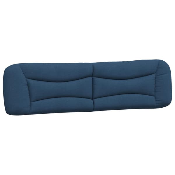 Bed with Mattress "Hvar" Blue 200x200 cm Fabric
