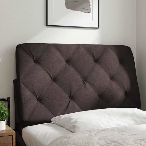 Headboard Cushion Dark Brown 90 cm Fabric