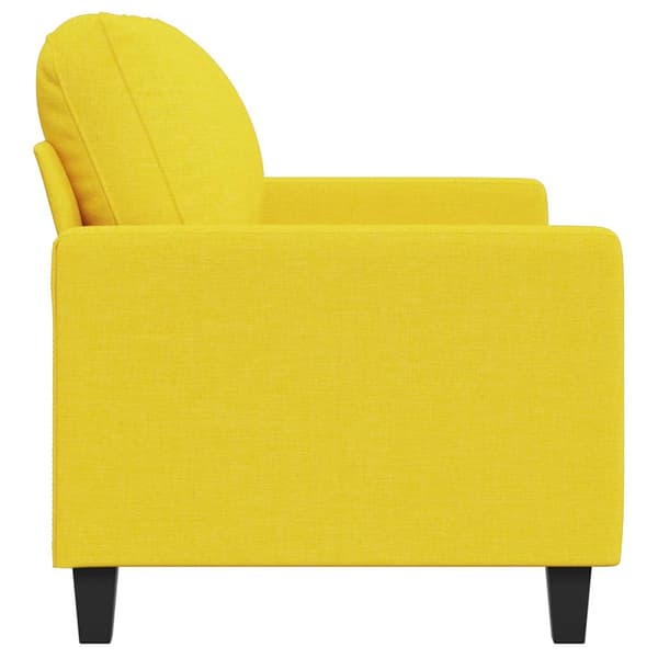 2-sitssoffa ljusggul 120 cm tyg
