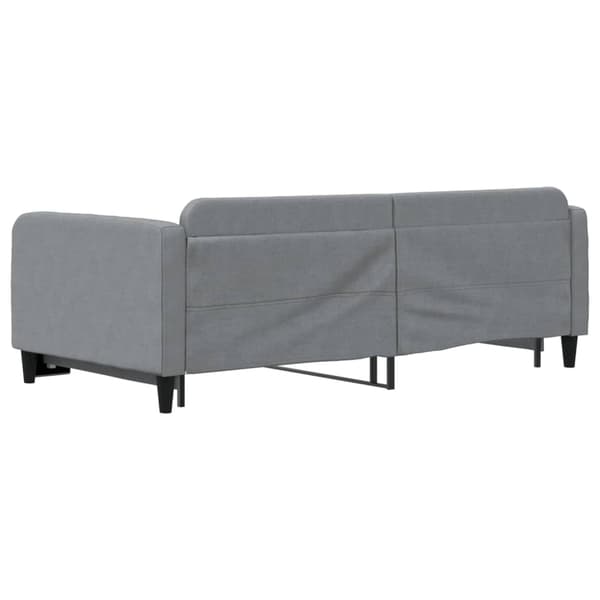 Dagbädd utdragbar ljusgrå 100x200 cm tyg