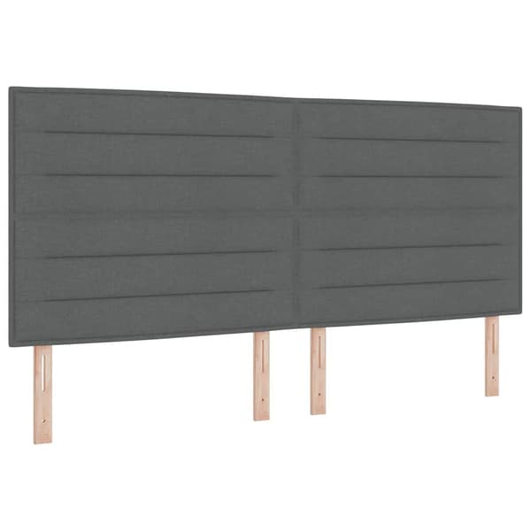 Huvudgavel Mörkgrå 200 cm tyg