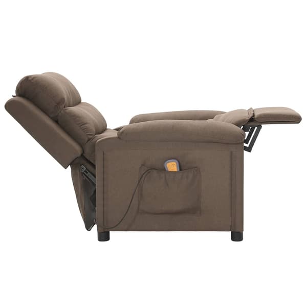 Massagefåtölj taupe tyg