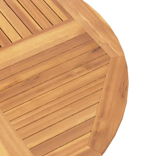 Hopfällbart trädgårdsbord Ø 110x75 cm massiv teak