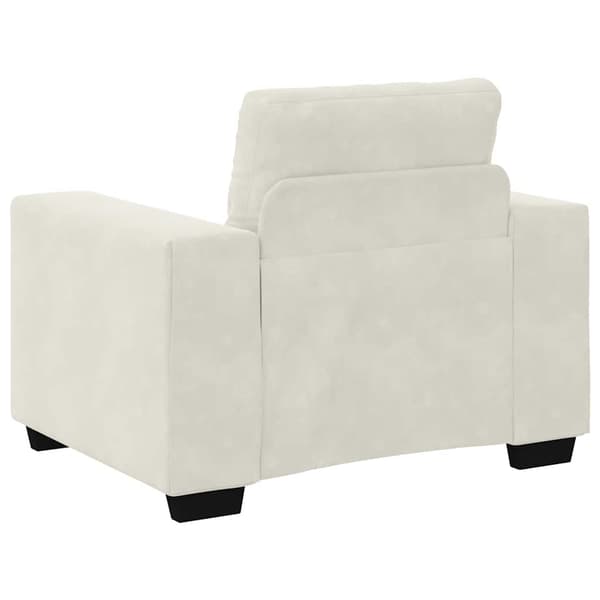 Soffstol gräddvit 100x78x80 cm sammet