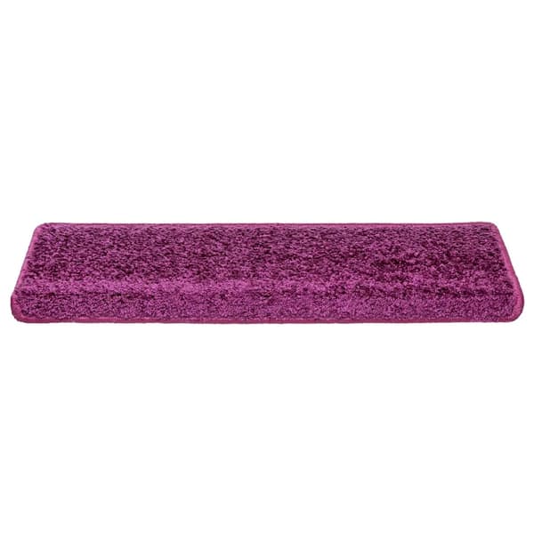 Trappmattor 15 st 65x21x4 cm violett rektangulär kant
