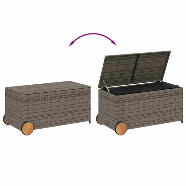 Dynbox på hjul grå 190L konstrottning