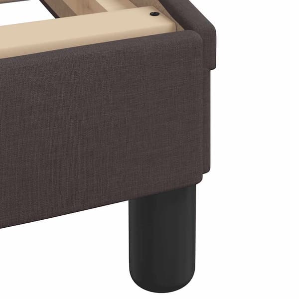Bed Frame "Dover" Dark Brown 90x200 cm Fabric