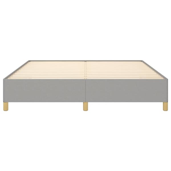 Boxspring-sängram ljusgrå 180x200 cm tyg