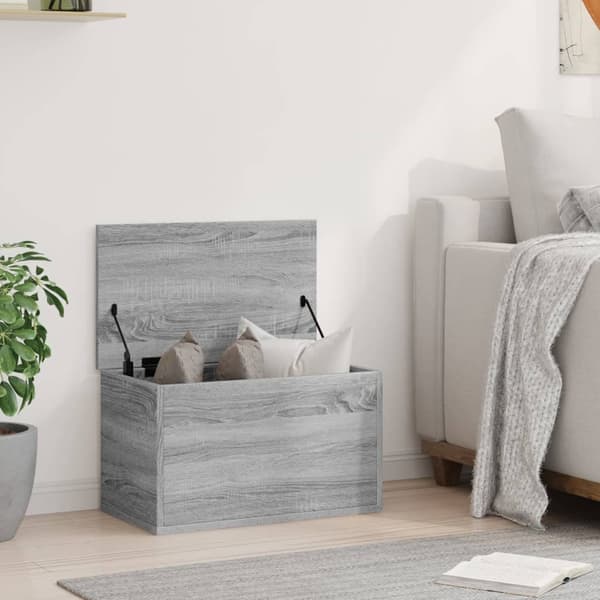 Förvaringslåda grå sonoma 60x35x35 cm konstruerat trä