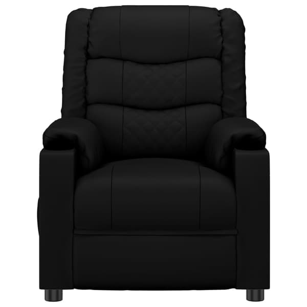 Massagefåtölj svart konstläder