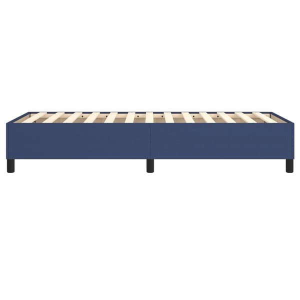 Boxspring-sängram blå 90x190 cm tyg