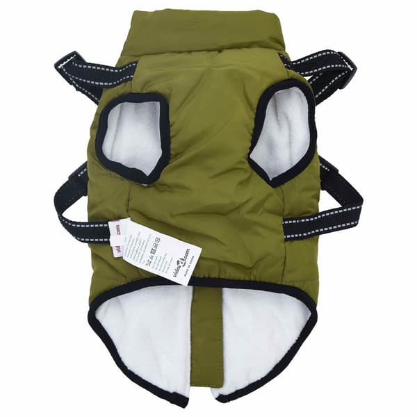 Hund Kappa Armégrön L36 Fleece och Polyester