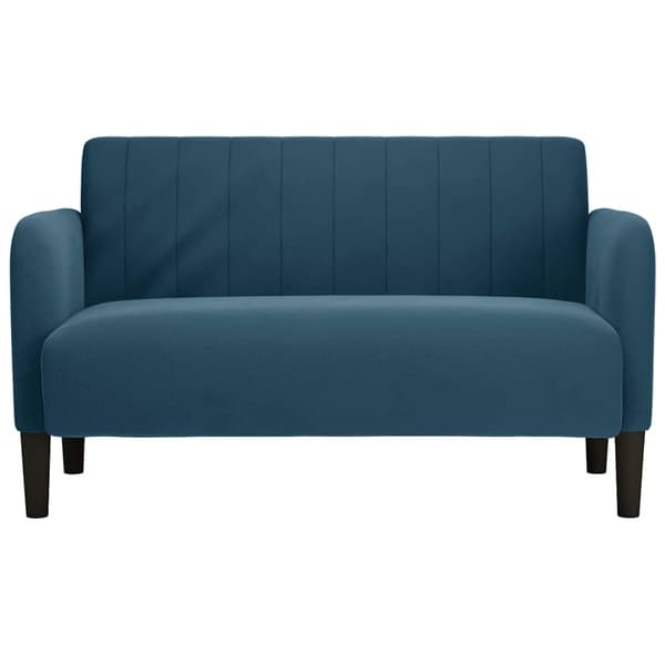 Loveseat soffa blå 109 cm sammet