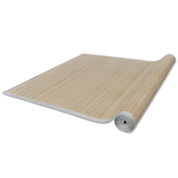 Rektangulära bambumattor 2 st naturlig 120x180 cm
