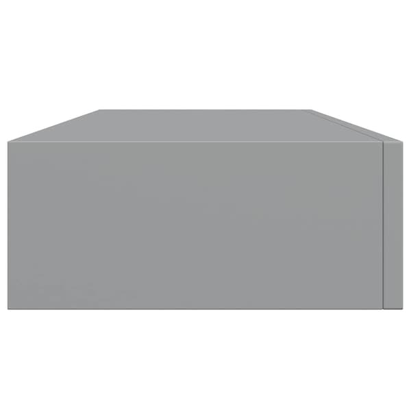 Väggmonterad låda grå 60x23,5x10 cm MDF