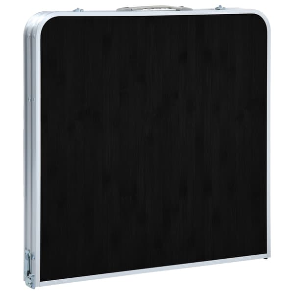 Hopfällbart campingbord grå aluminium 120x60 cm