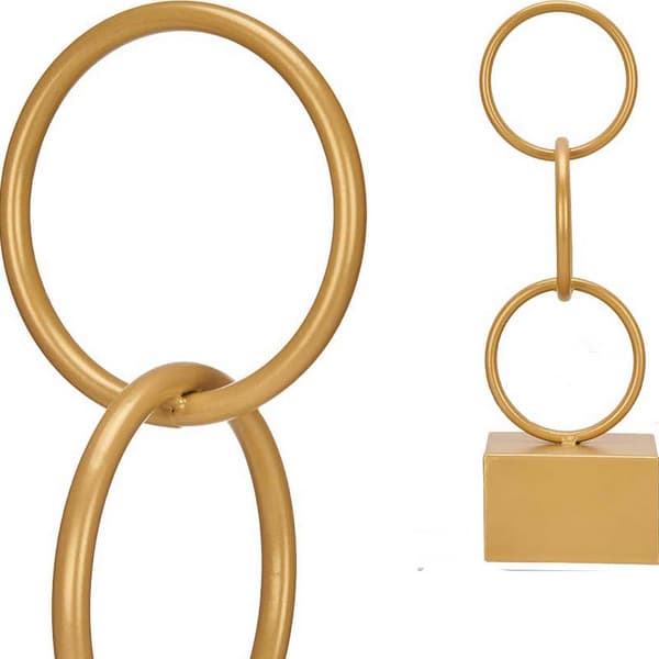 Prydnadsfigur Gift Decor Gyllene Ringar 12,5 x 40,5 x 12,5 cm