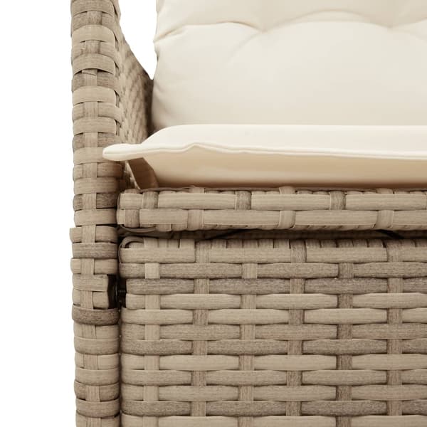 Bistrogrupp med dynor 3 delar beige konstrotting
