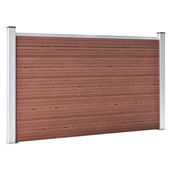 Staketpanel WPC 353x106 cm brun
