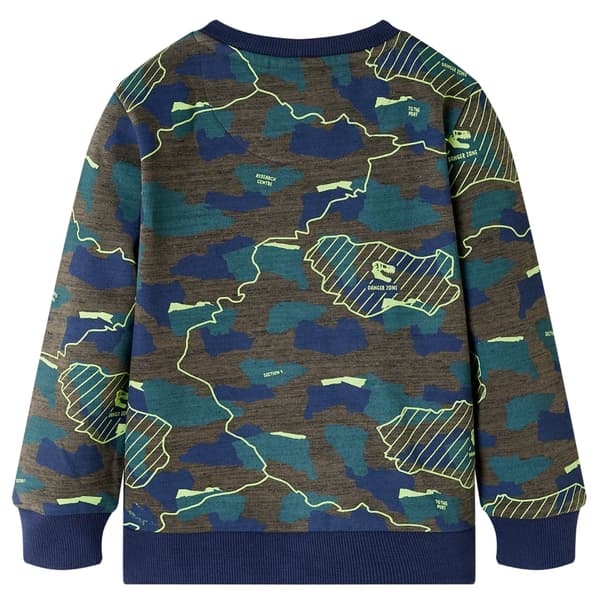 Tröja för barn mörk khaki melange 128