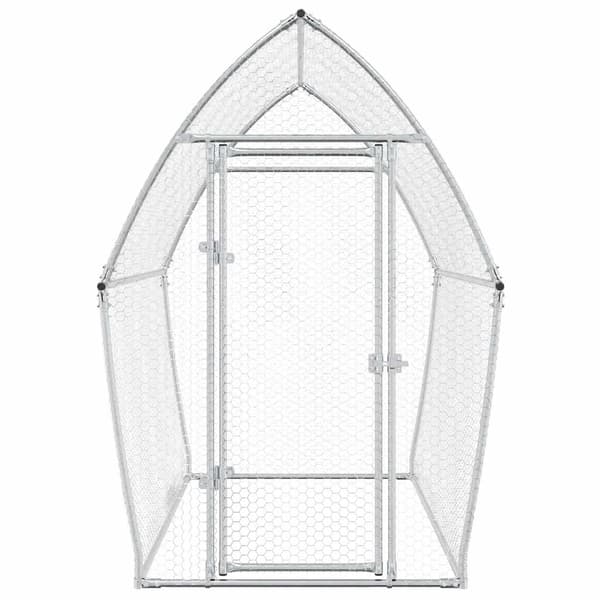 Hönsbur silver 200x105x182 cm galvaniserat stål